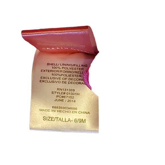 Hello Kitty Snow Suit Girl 6/9 months - Picture 3 of 3